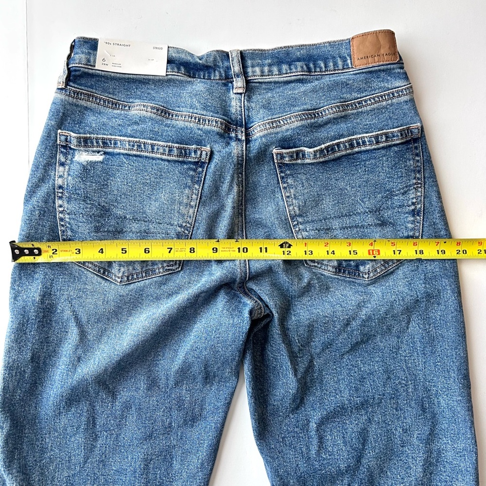 🍒(A460) NWT American Eagle 90’s Straight Jeans. Size: 6 - Picture 12 of 15